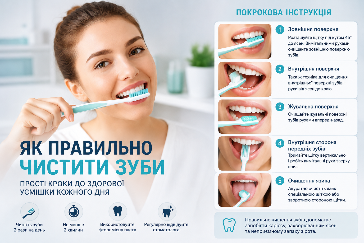 Як правильно чистити зуби