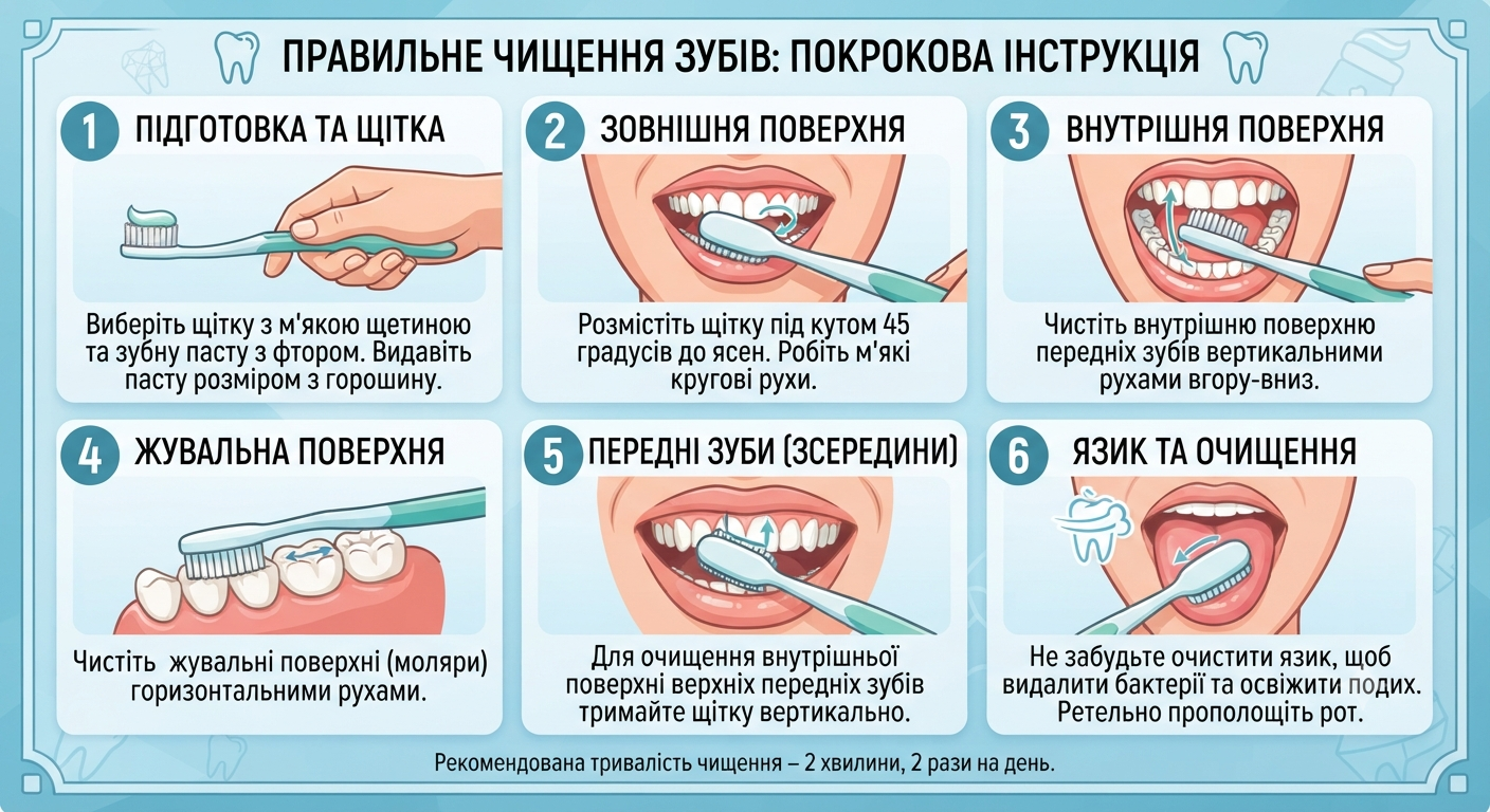 Правильне чищення зубів