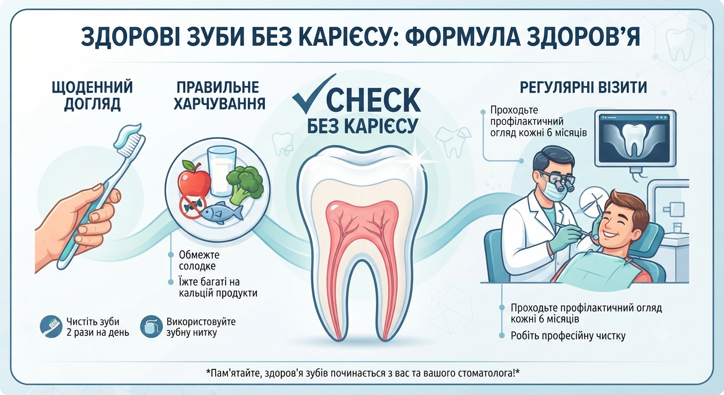 Здорові зуби без карієсу